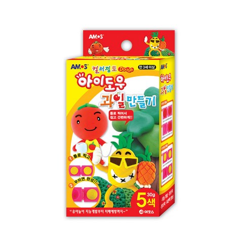 [아모스] 아이도우 과일만들기, 혼합색상, 30g, 1개