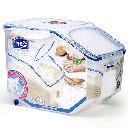 락앤락 쌀통 후기 분석 - 뚜껑 밀폐 구조 상세샷