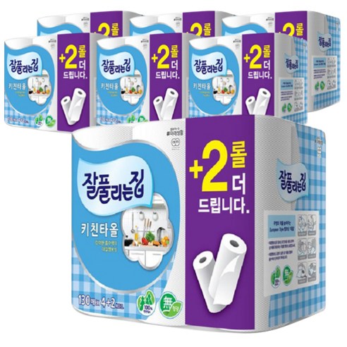 잘풀리는집 천연펄프 롤키친타올 130매, 42개 솔직 후기 | 실사용자 리뷰 분석 - 상품 이미지 1