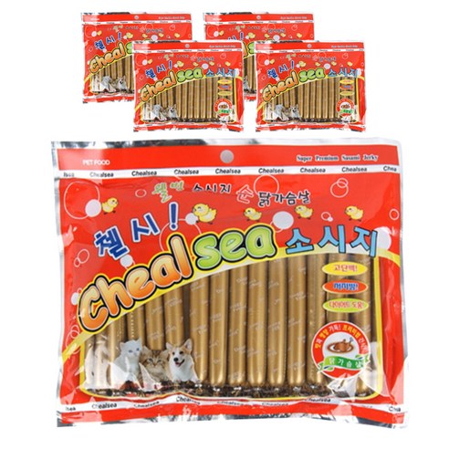 도기프렌드 첼시 애견 소시지 28개입, 닭가슴살, 5개, 420g