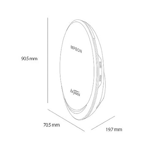 엠피온 무선 하이패스 단말기 SET-525A 후기 분석 - 박스 패키징 뒷면