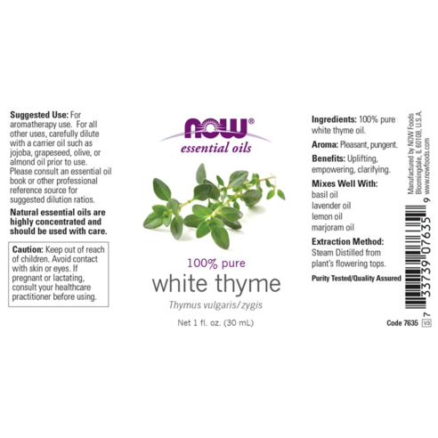 나우푸드 퓨어 에센셜 아로마오일 White Thyme 일반오일 이미지 2