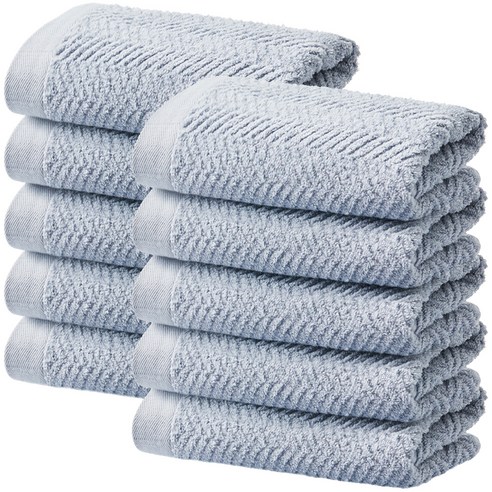 소프트터치 헤링본 호텔수건 200g 40수 코마사, 블루그레이, 10개