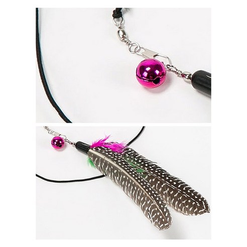 딩동펫 고양이 낚시대 우드 야옹이 + 깃털 + 깃털 와이어 장난감 세트 솔직 후기 | 실사용자 리뷰 분석 - 상품 이미지 3