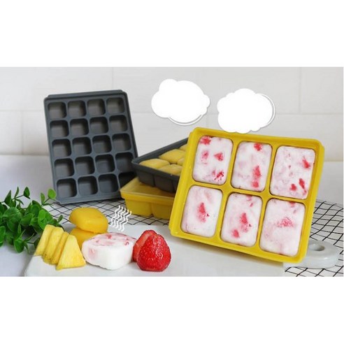 쁘띠누베 국내 제조 실리콘 냉동 멀티 큐브 20구 육아맘 솔직 후기 | 실사용 리뷰 - 상품 이미지 3