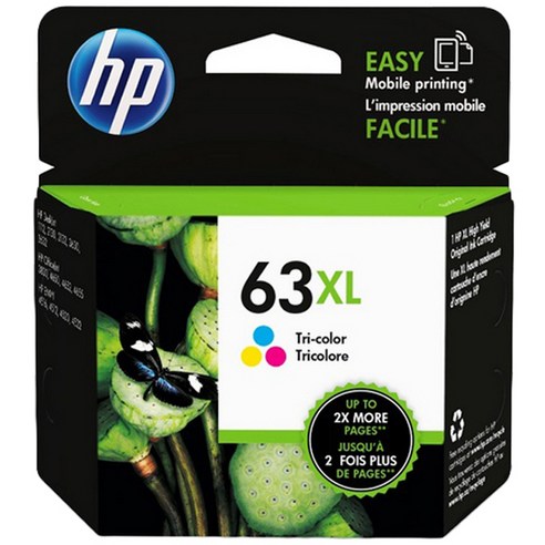 휴렉팻커드 HP No.63XL 잉크 대용량 F6U63AA, 칼라, 1개