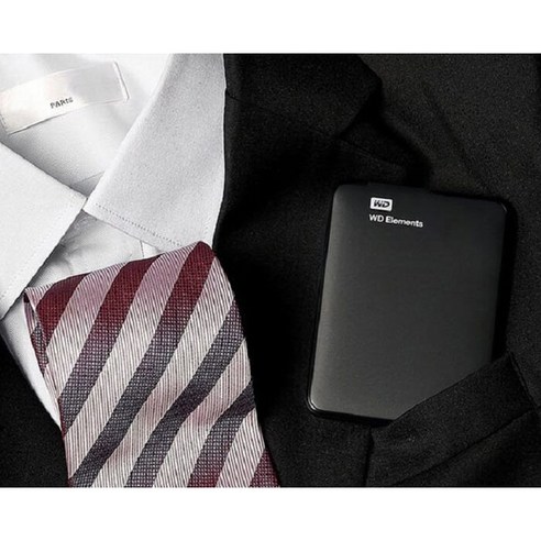 WD Elements Portable 휴대용 외장하드 + 파우치 후기 분석 - 패키징 후면 설명