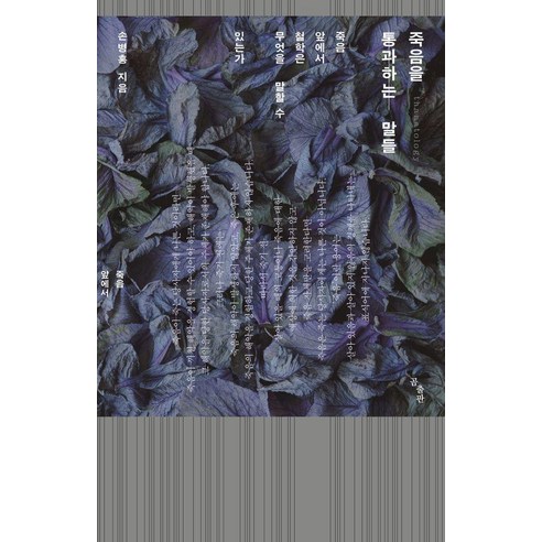 죽음을 통과하는 말들 : 죽음 앞에서 철학은 무엇을 말할 수 있는가, 곰출판, 손병홍