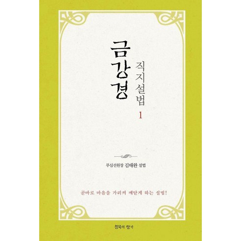 금강경 직지설법 1:곧바로 마음을 가리켜 깨닫게 하는 설법!, 침묵의향기, 김태완