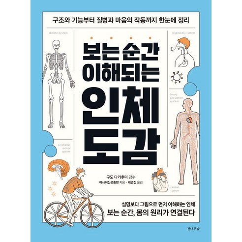 보는 순간 이해되는 인체 도감:구조와 기능부터 질병과 마음의 작동까지 한눈에 정리, 상세내용 참조