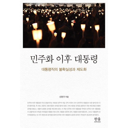 민주화 이후 대통령:대통령직의 불확실성과 제도화, 신현기 저, 한울아카데미