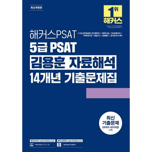 해커스PSAT 5급 PSAT 김용훈 자료해석 14개년 기출문제집, 해커스PSAT 5급 PSAT 김용훈 자료해석 14개.., 김용훈(저)