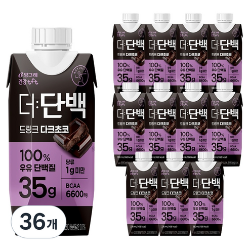 더단백 드링크 다크초코 330ml, 36개 솔직 후기 | 실사용자 리뷰 분석 - 상품 이미지 1
