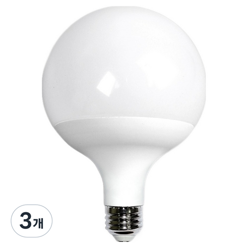 KDT LED 볼전구 롱타입 12W G95, 주광색, 3개