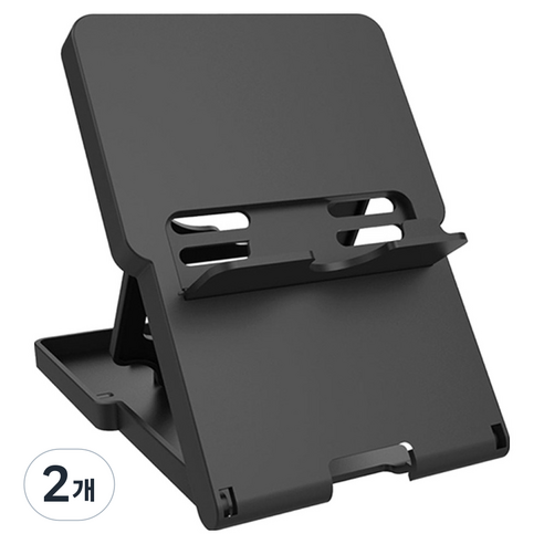 호후 닌텐도 스위치2 OLED 라이트 5단 각도조절 휴대용 접이식 거치대 스탠드 폴더스, 블랙, 2개, SW2-Stand-Fold