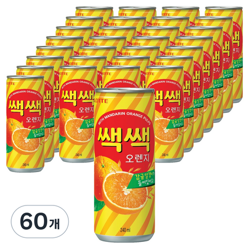 쌕쌕 오렌지, 240ml, 60개