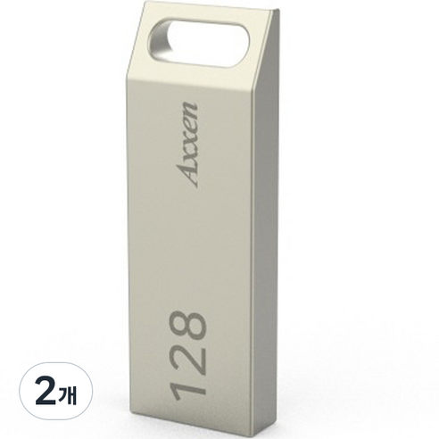 액센 메탈블럭형 USB 메모리 U26, 128GB, 2개
