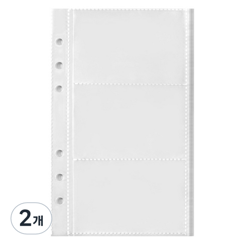 리코즈 A6 6공 포켓 리필 3포켓 내지, 2개, 30매