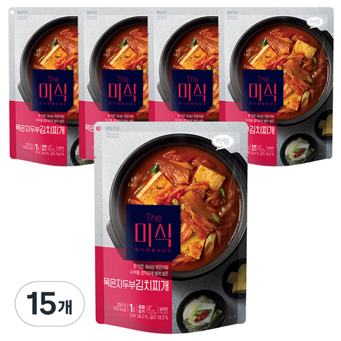 더미식 묵은지두부김치찌개 350g × 15개