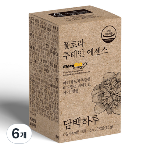 담백하루 플로라 루테인 에센스 15g, 30정, 6개