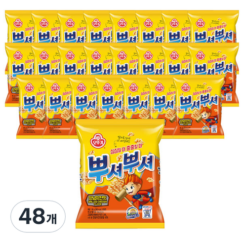 [쿠팡] 오뚜기 뿌셔뿌셔 양념치킨맛, 90g, 48개(28,800원/무료)