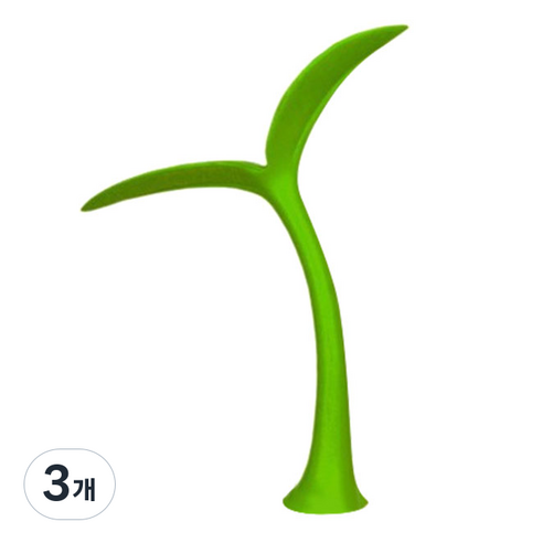 신일코퍼레이션 메모리폼 3D 입체 차량용 스티커 새싹, 그린, 3개