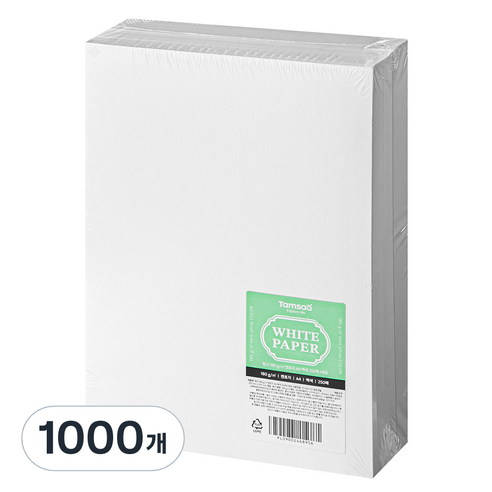 탐사 켄트지 백색 180g A4, 1000개