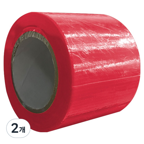 월드크린 고접착 강력 면테이프 50mm x 10m 레드, 2개