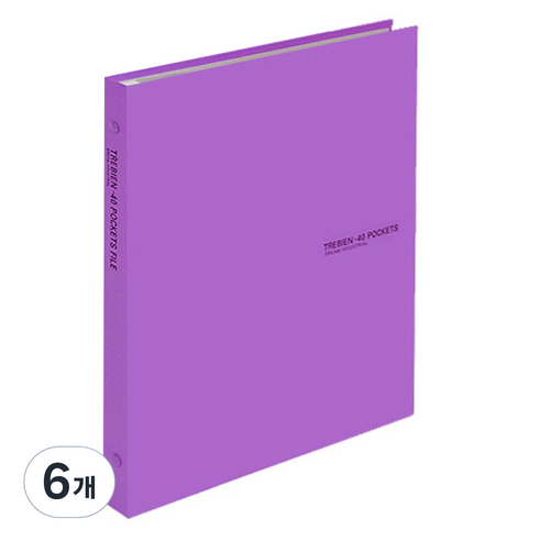 드림산업 트레비엥 합지 파일 40매입, 보라, 6개