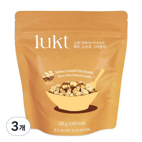 룩트 소보로 그래놀라 대용량 200g × 1개