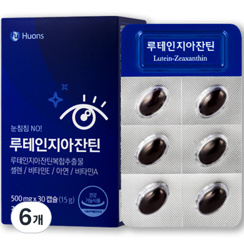 휴온스 루테인 지아잔틴, 30정, 6개