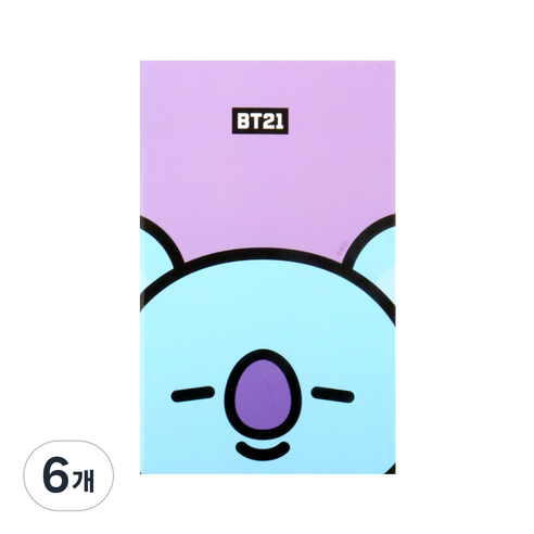 BT21 다이어리S + 스티커 + 포토 프레임 카드, 코야, 6개