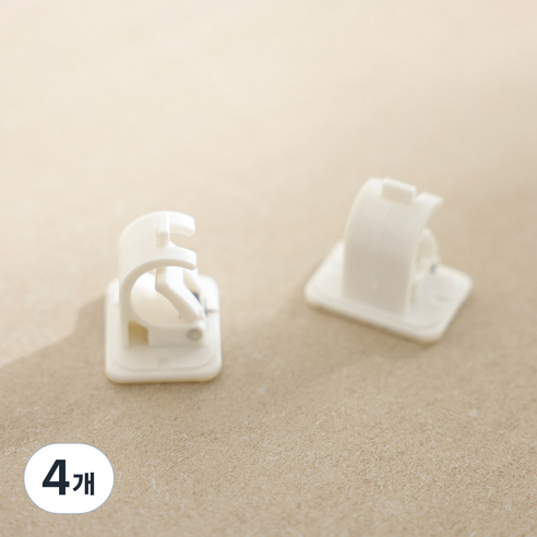 벨라이프 못없이 커튼 접착 브라켓 4.4 x 3.2 x 4 cm, 화이트, 4개