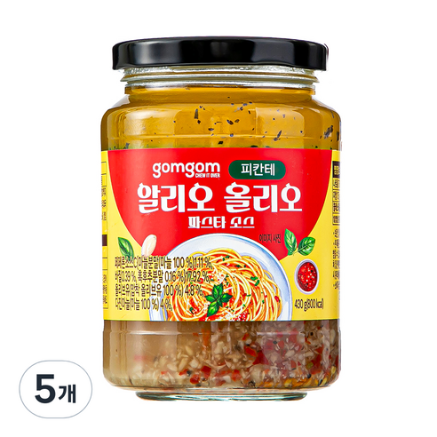 '곰곰 알리오 올리오 파스타 소스, 430g, 4개' 최저가 검색, 최저가 16,560원 - 할인 알림