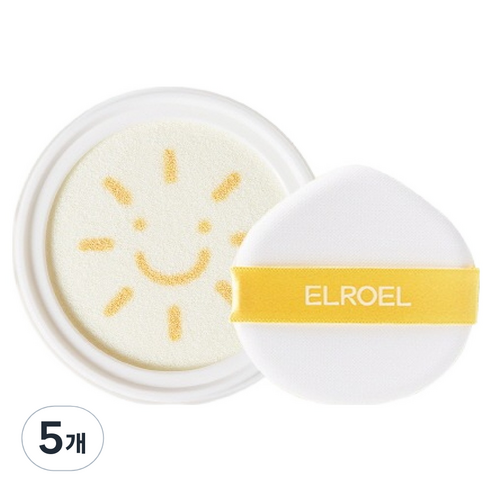 엘로엘 팡팡 옐로우 빅 선쿠션 플러스 리필 SPF50+PA++++, 25g, 5개