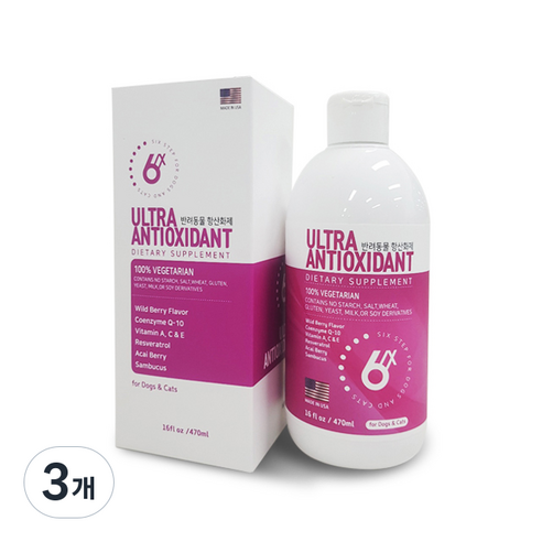식스스텝 반려동물 영양제, 470ml, 면역/항산화, 3개