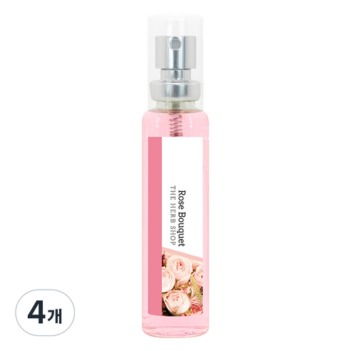 더허브샵 미니 향수 로즈부케 오 드 뚜왈렛, 18ml, 4개