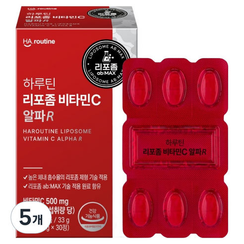 하루틴 리포좀 비타민C 알파R, 30정, 5개