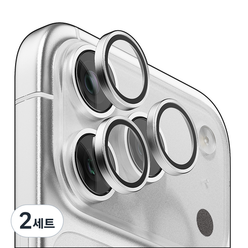 빅쏘 고투명 빛번짐방지 부착가이드 카메라 보호 링아이폰 강화유리 보호필름 화이트, 2세트
