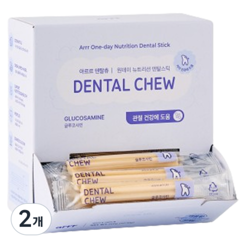 동원아르르 덴탈츄 강아지 간식 40p, 글루코사민, 560g, 2개