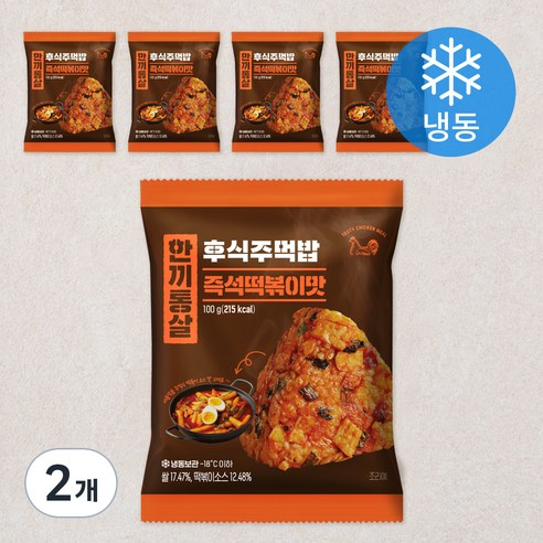 한끼통살 후식주먹밥 즉석떡볶이맛 (냉동), 100g, 10개