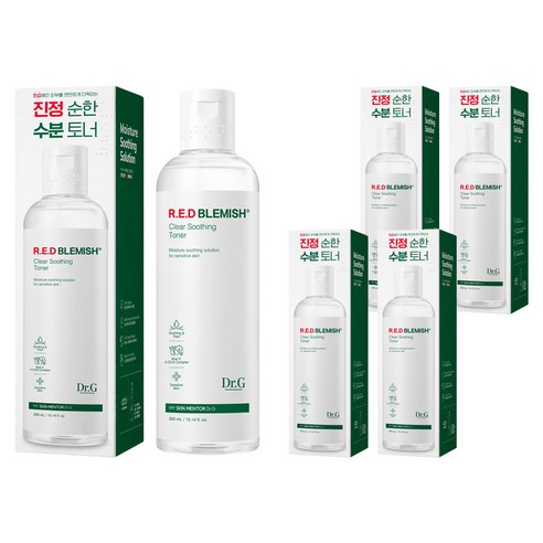 닥터지 레드 블레미쉬 클리어 수딩 토너, 300ml, 5개