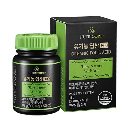 뉴트리코어 WCS 유기농 엽산 800 60정, 1개 맛있게 먹은 솔직 후기 - 상품 이미지 2