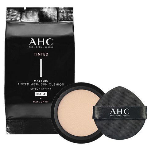 AHC 마스터즈 틴티드 메쉬 선 쿠션 리필 내추럴베이지 SPF50+ PA++++, 15g, 1개
