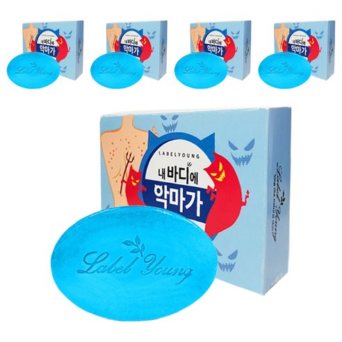 라벨영 쇼킹소금바 비누, 90g, 5개
