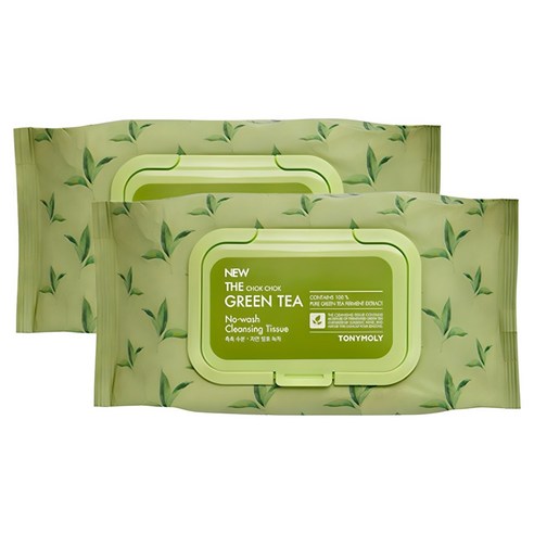 토니모리 더촉촉 그린티 노워시 클렌징 티슈 세트 이미지 2