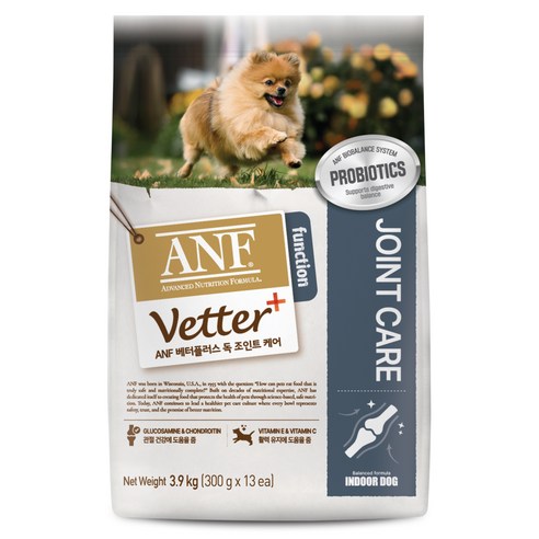 ANF 베터플러스 독 기능성 사료, 관절+장건강, 3.9kg, 1개