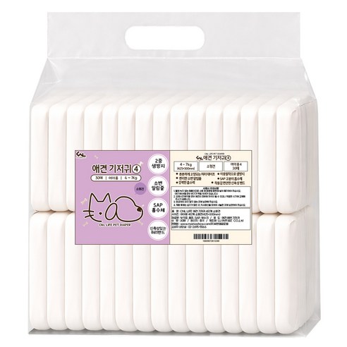 씨엔앨라이프 애견 4단계 기저귀, 소형, 30개입, 1개