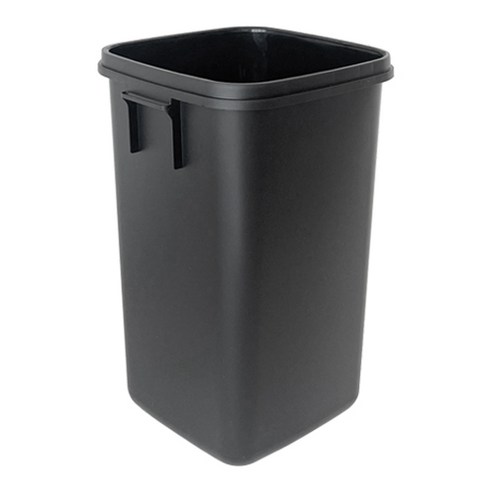 리빙앤트리 사각 오픈 휴지통 30L, 블랙