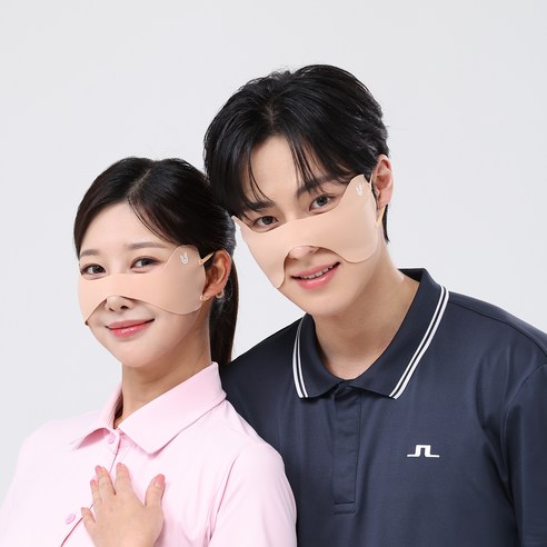 유투스포츠 나비 가드 자외선차단 마스크 점보, 베이지, 2개